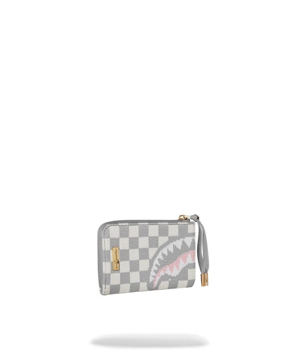 Portafoglio Sprayground bianco Knit sharks in paris in cream zip-out wallet