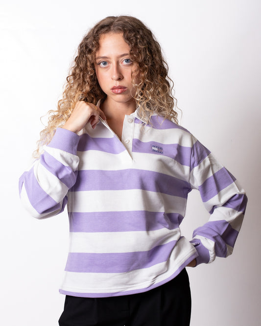 Felpa Tommy Jeans a strisce con colletto donna
