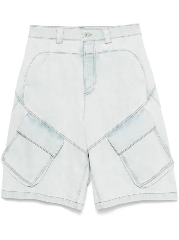 Bermuda Marcelo Burlon cargo in denim uomo