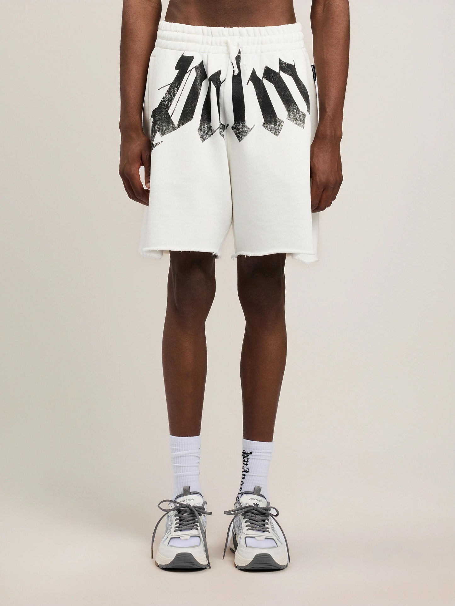 Bermuda Palm Angels in felpa "Big Waist Logo" uomo