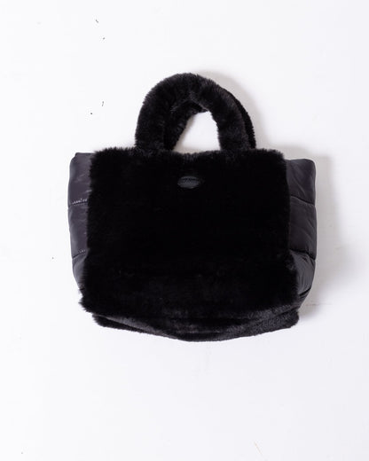 Borsa Colmar tote puffy con pelliccia e inserti in tessuto