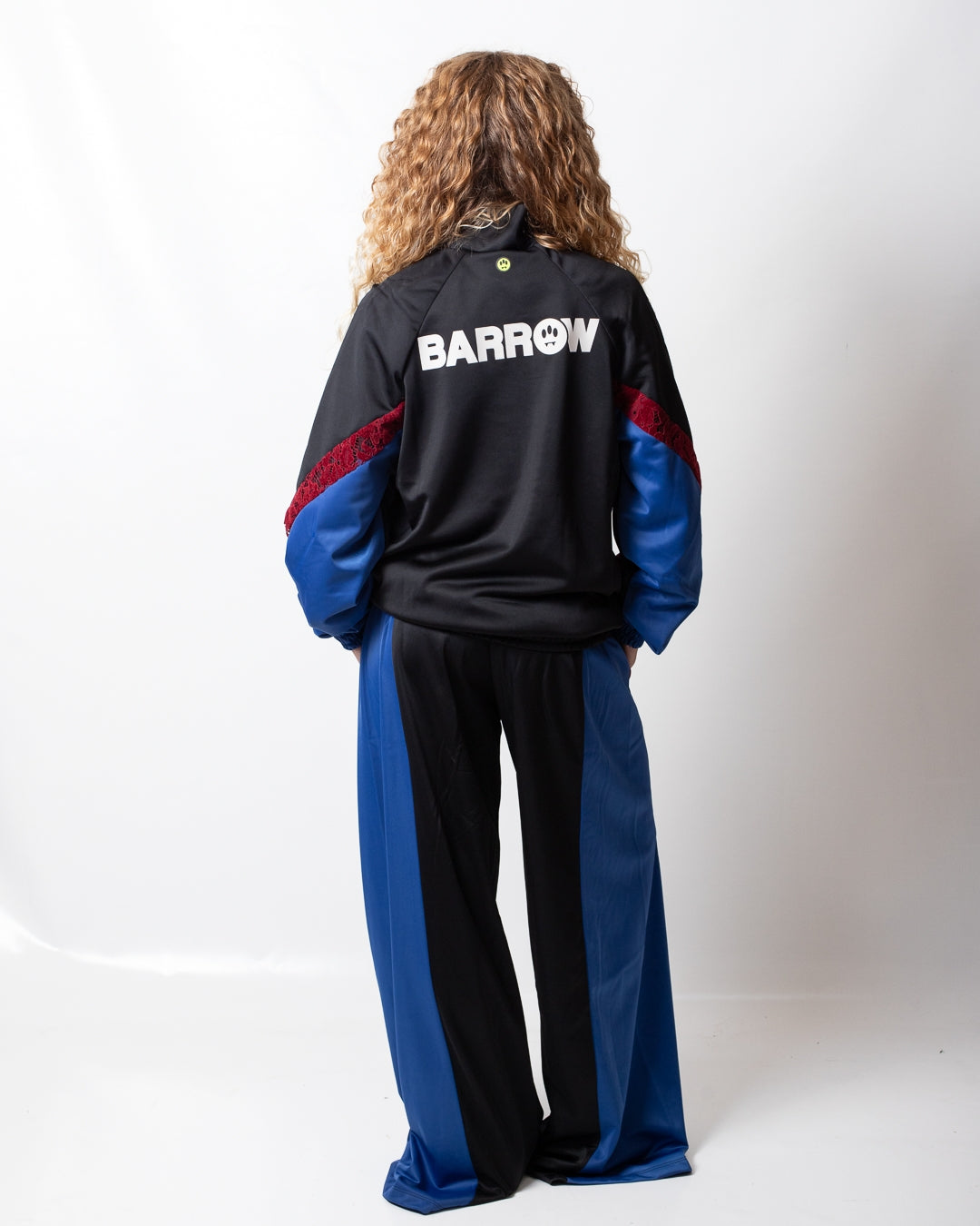 Felpa Barrow fullzip in nylon con patch donna