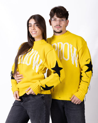 Maglia Barrow in lana girocollo con stelle e rotture