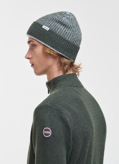 Maglia Colmar full zip in lana con logo uomo