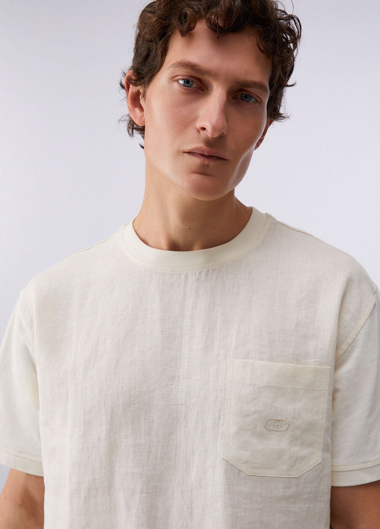 T-Shirt Liu Jo in lino con tasca uomo