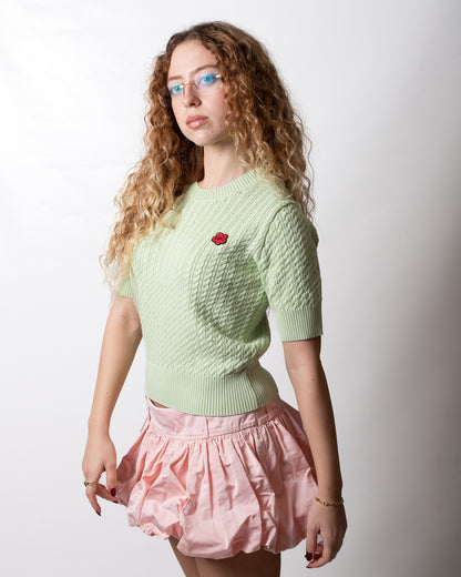 T-Shirt Kenzo in maglia "Boke Flower Cable" donna