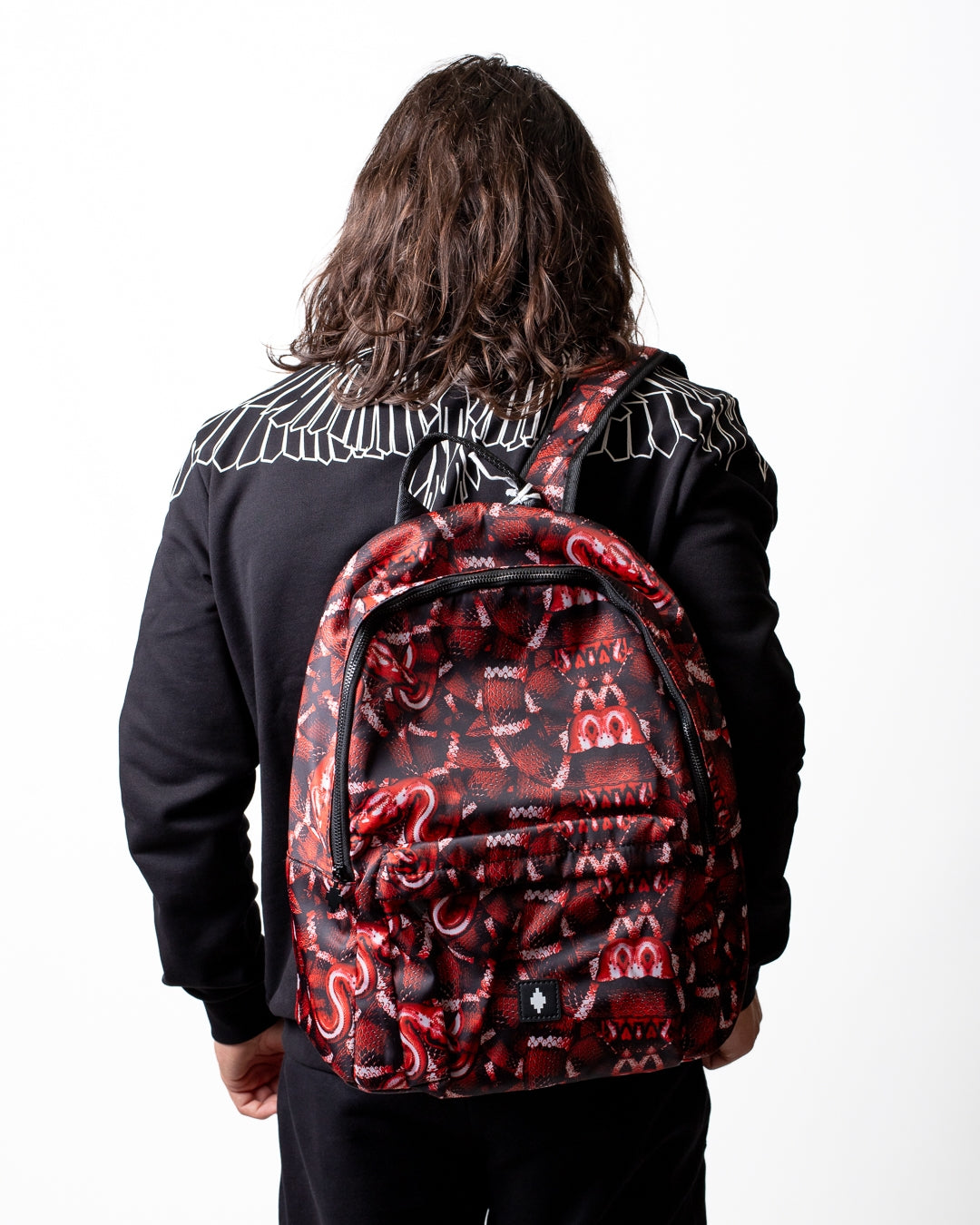 Zaino Marcelo Burlon in nylon stampa snakes all-over