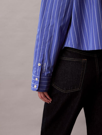 Camicia Calvin Klein Jeans cropped a strisce donna