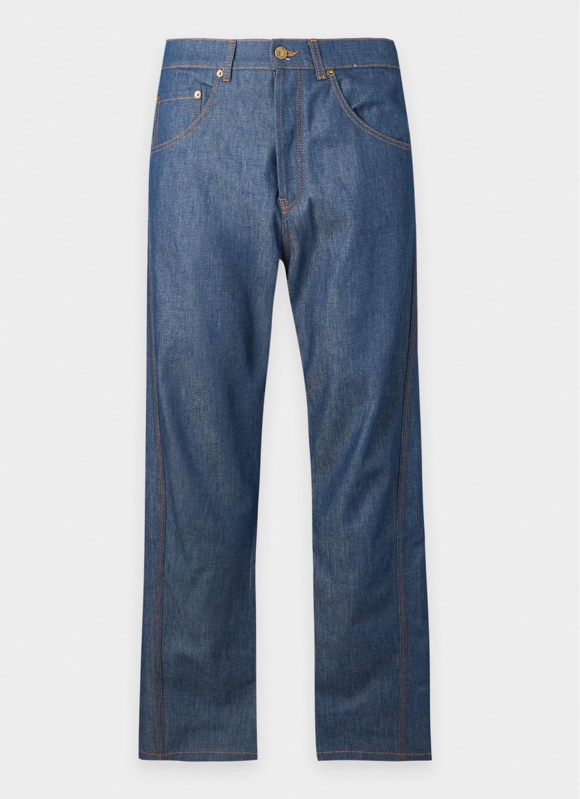 Pantalone Moschino baggy con cuciture a contrasto uomo