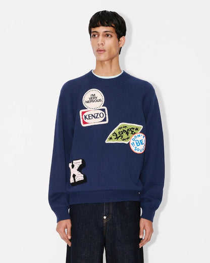 Maglia Kenzo girocollo "Badges Jumper" uomo