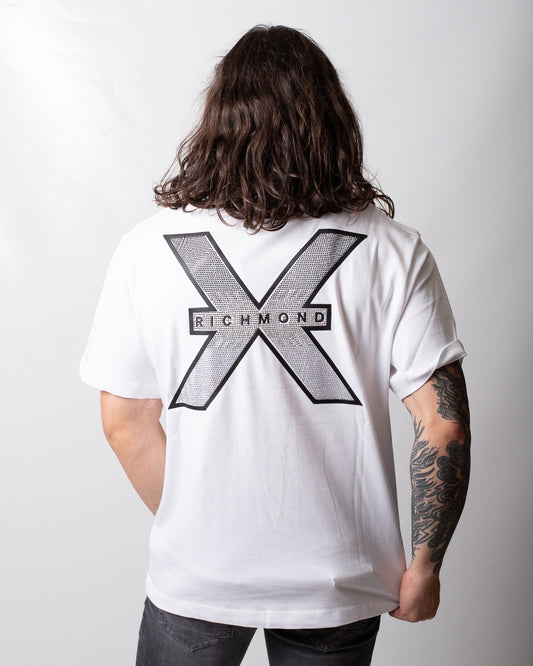 T-Shirt Richmond X con logo e strass uomo