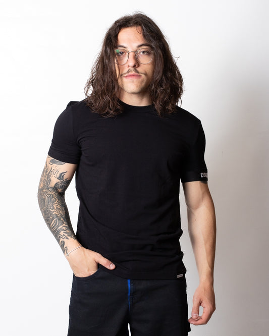 T-Shirt Dsquared2 con banda elastica logata