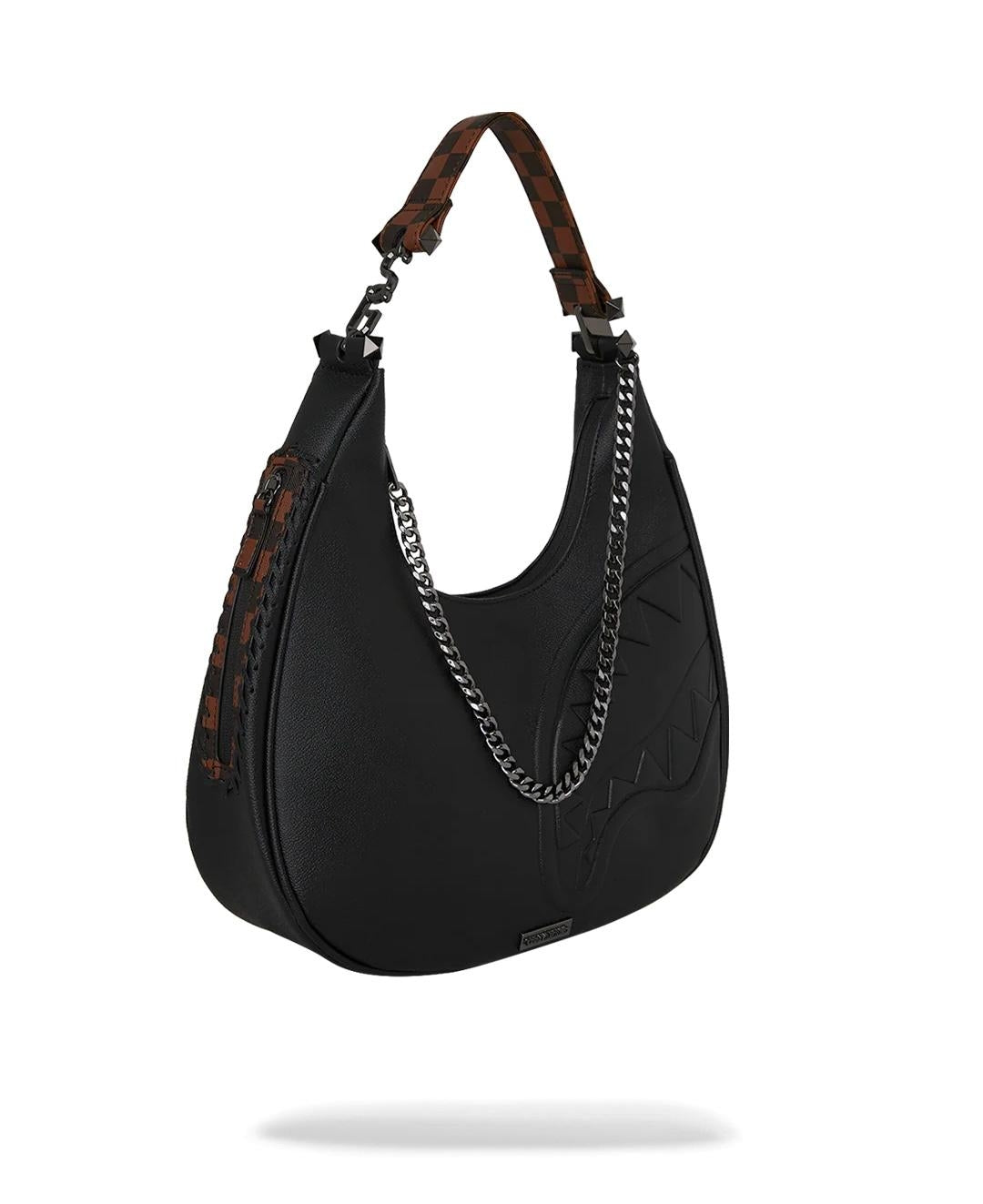 Borsa a spalla Sprayground nero "Dose of check vice" shoulder bag donna