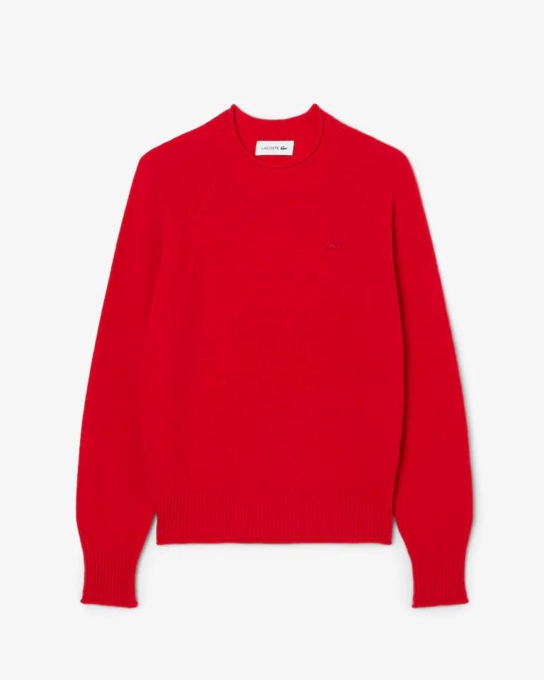 Maglia Lacoste girocollo in lana classic donna