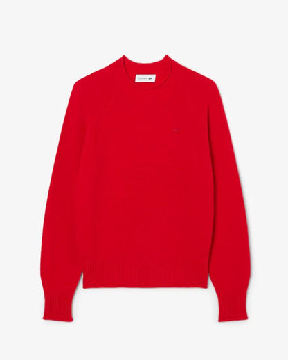 Maglia Lacoste girocollo in lana classic donna