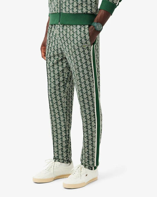 Pantalone Lacoste logato allover uomo