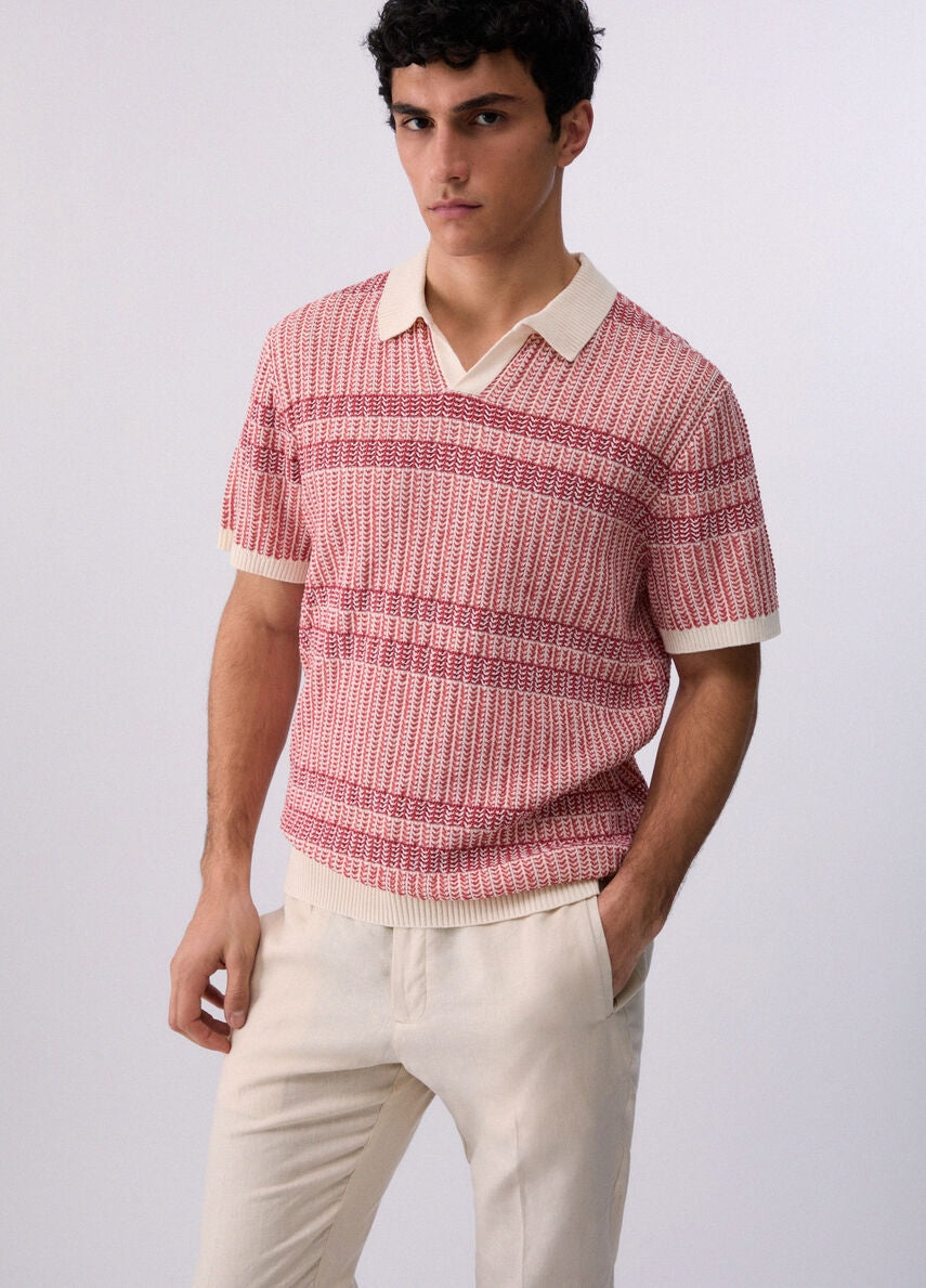 Polo Liu Jo in maglia ricamata uomo