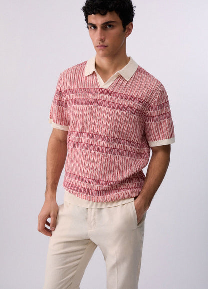 Polo Liu Jo in maglia ricamata uomo