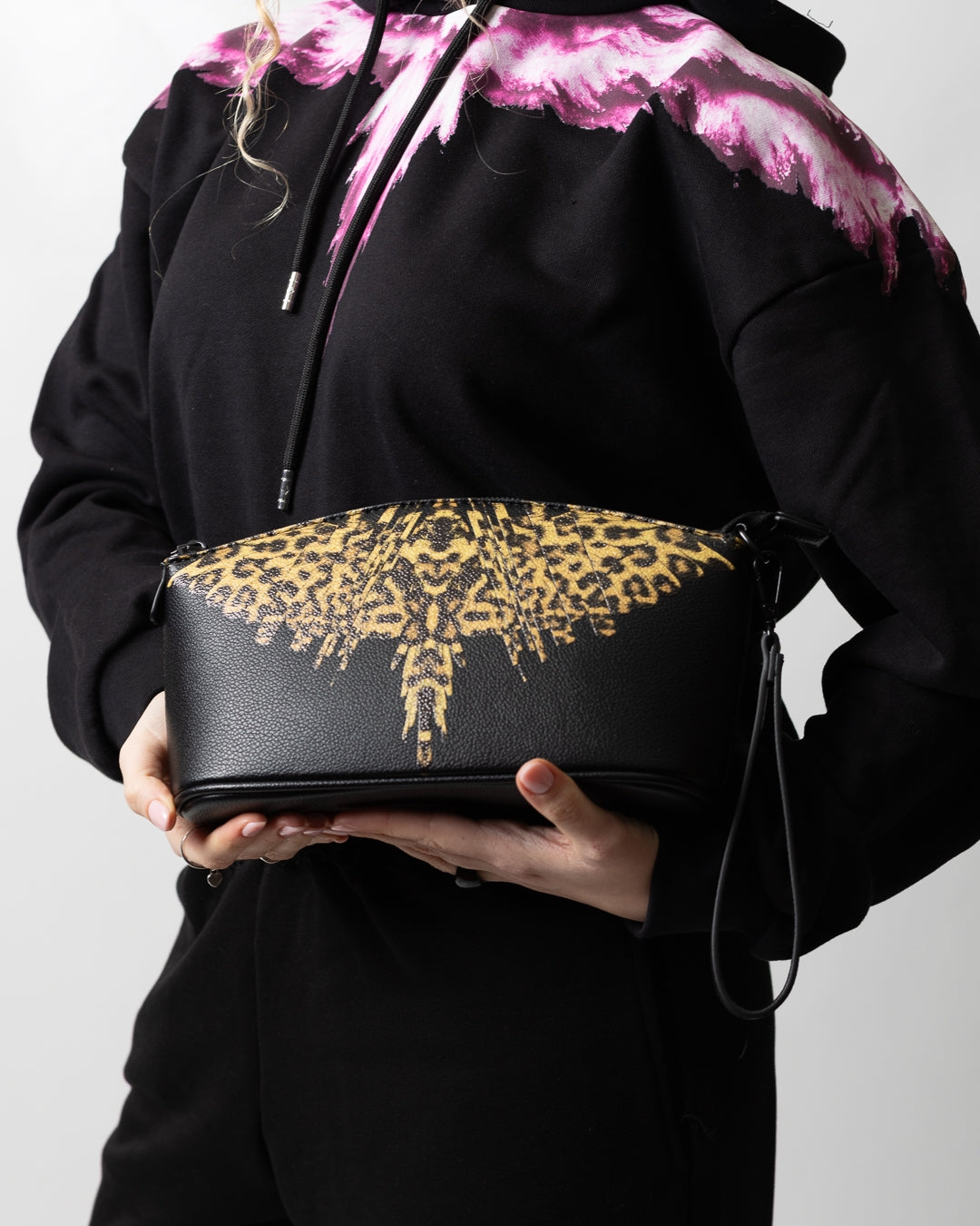Pochette Marcelo Burlon in ecopelle "Icon Leopard"