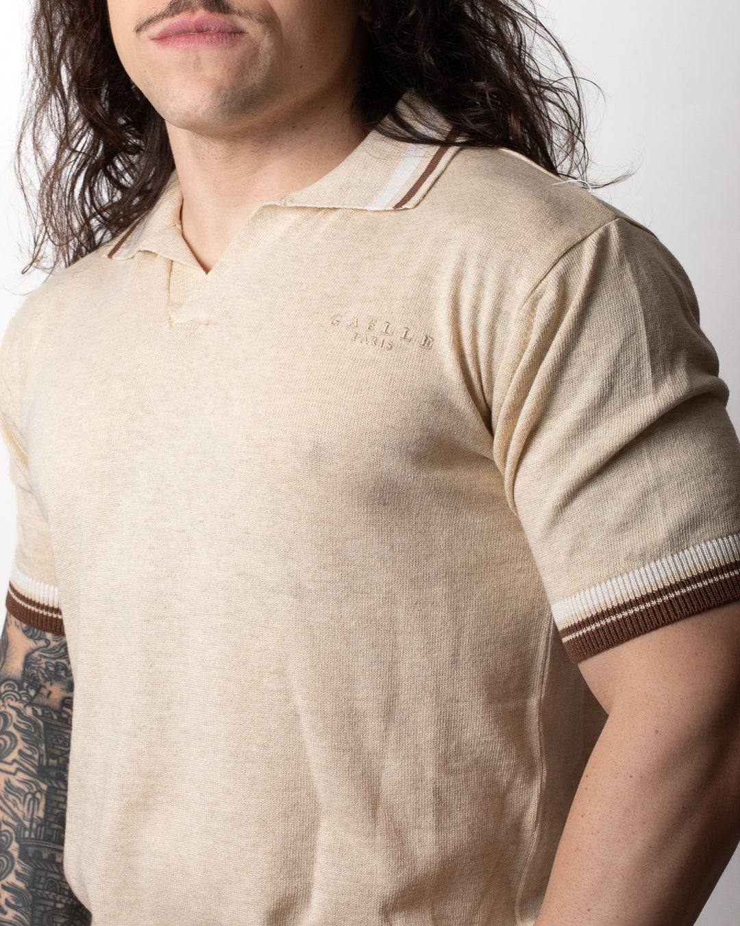 Polo Gaelle in maglia con ricamo uomo