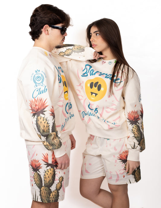 Felpa Barrow girocollo "Bad Vibes, Good Times"