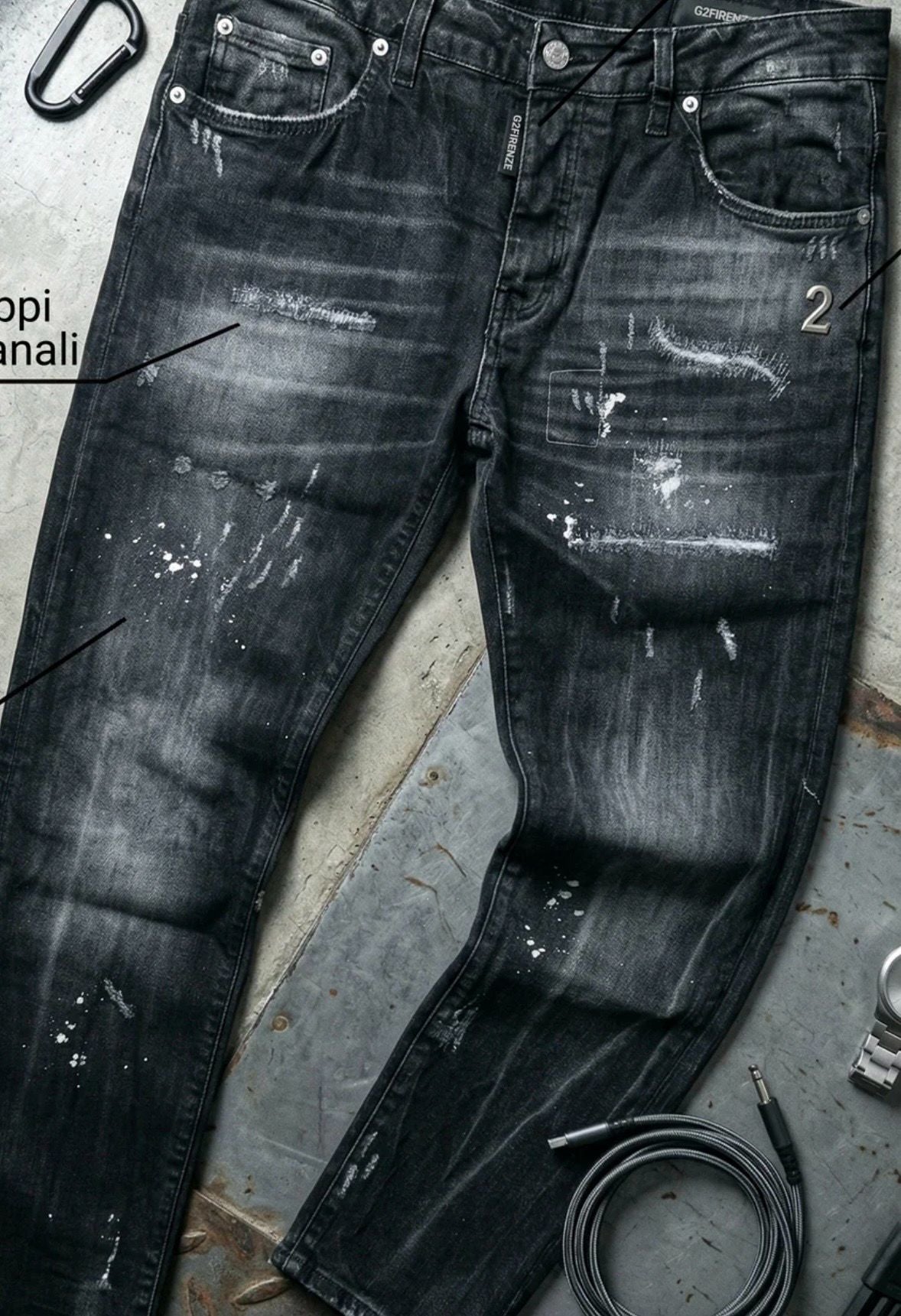 Jeans G2Firenze slim "Darkness" uomo