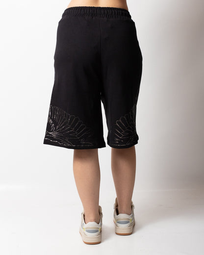 Bermuda Marcelo Burlon in felpa "Iconic Wings" donna