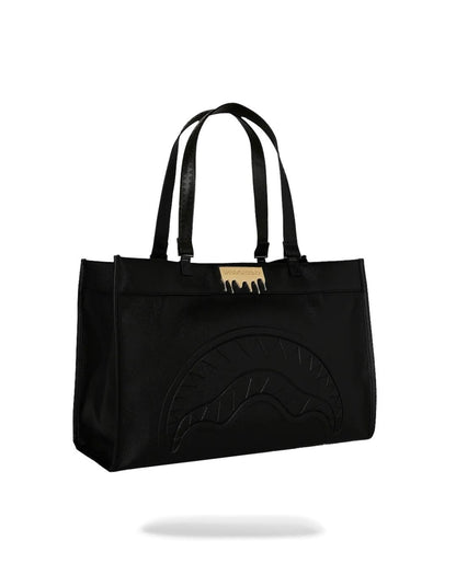 Borsa Sprayground nero "Gold Brick Lux Tortuga" tote