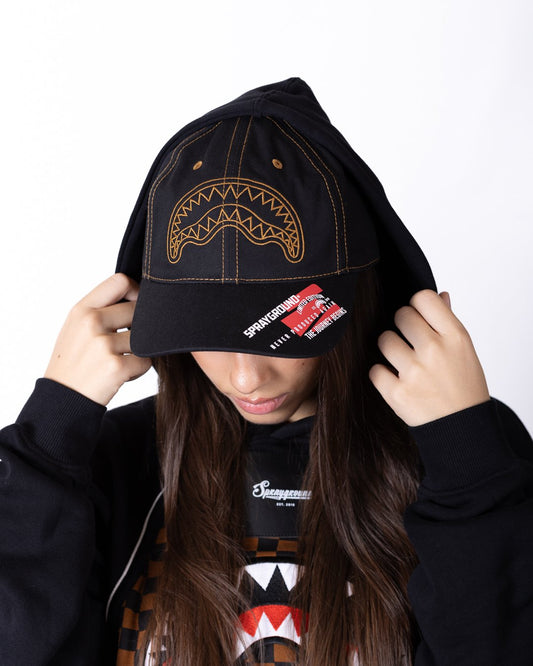 Cappello Sprayground con visiera, logo ricamato a contrasto e logo stampato