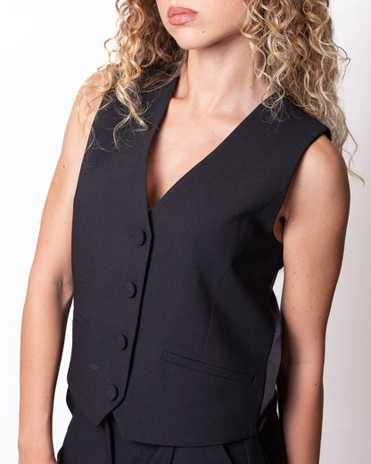 Gilet Twinset Actitude con schiena effetto seta donna