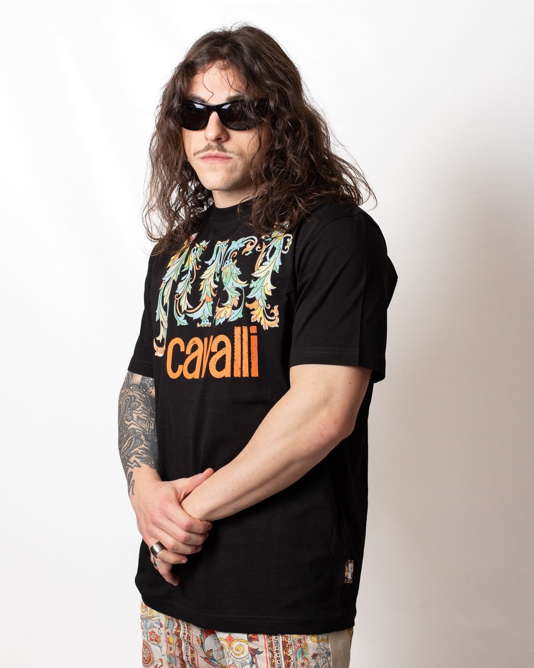 T-Shirt Just Cavalli "Logo Twigs" uomo