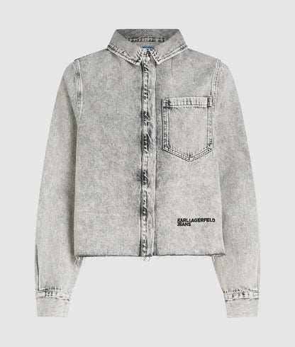 Giubbotto Karl Lagerfeld Jeans in denim cropped donna