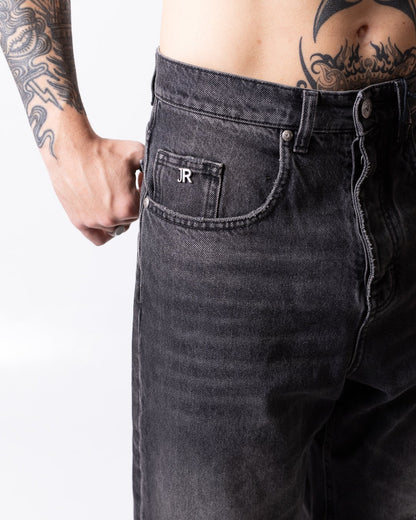Jeans John Richmond con logo "Rich" stampato dalla finitura lucida