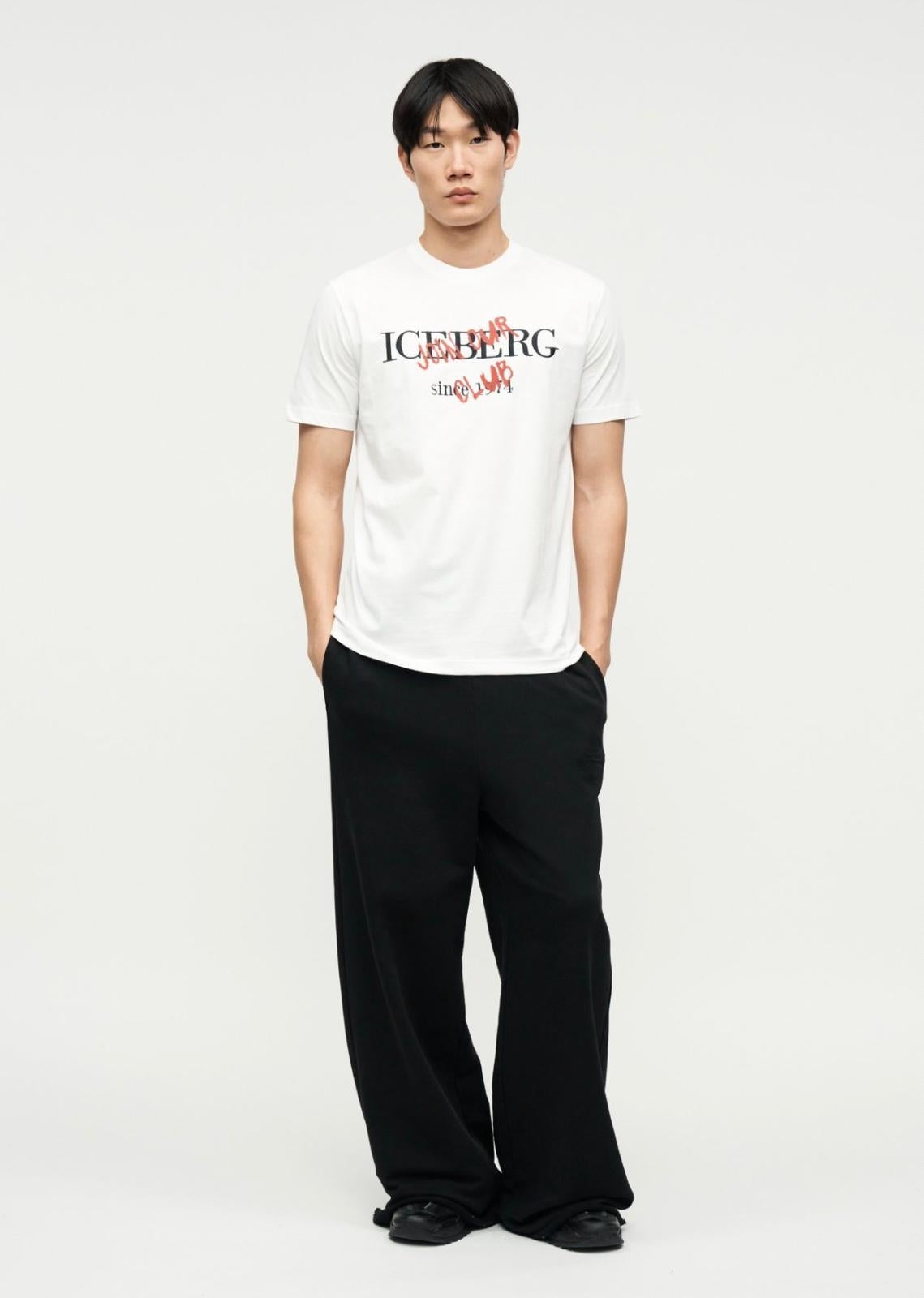 T-Shirt Iceberg con logo in ricamo uomo