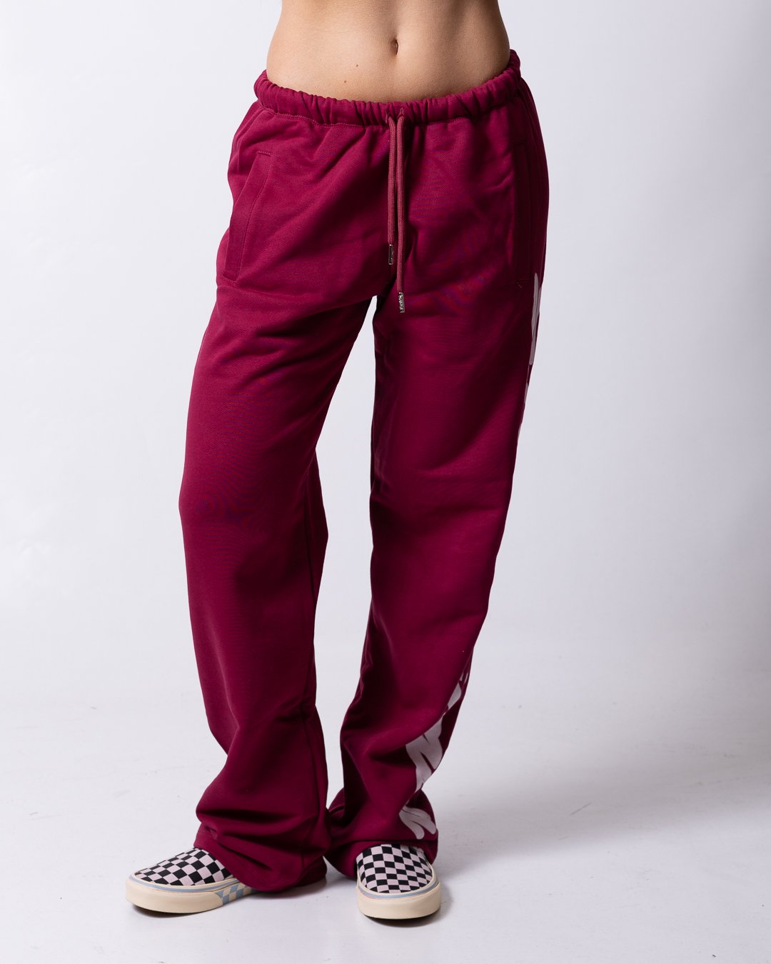 Pantalone Disclaimer con grafica "Disclaimer" stampata