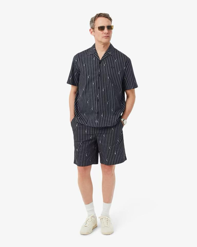 Bermuda Lacoste stampa pinstripe uomo