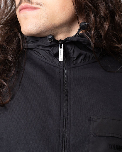Felpa Colmar fullzip con dettagli in nylon uomo