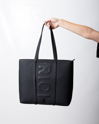 Borsa John Richmond "Shopping Bag" con logo patch donna