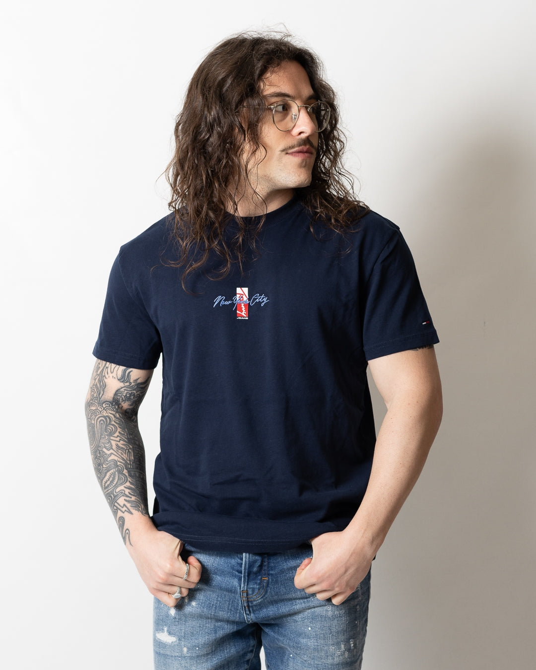T-Shirt Tommy Jeans "Sign block" uomo