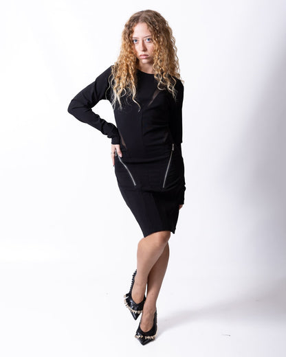 Abito Richmond X con dettagli in trasparenza e zip donna