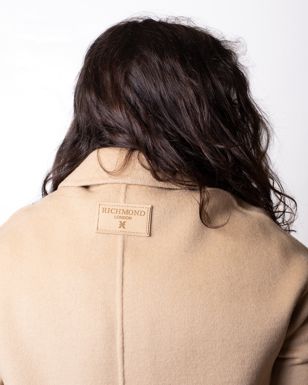 Cappotto Richmond X in misto lana con etichetta e patch donna