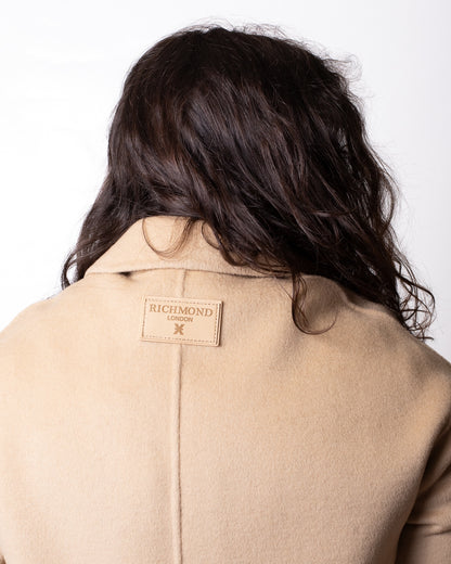 Cappotto Richmond X in misto lana con etichetta e patch donna
