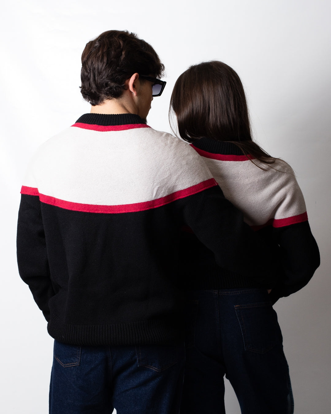 Maglia GCDS girocollo in lana "Stripes Logo"