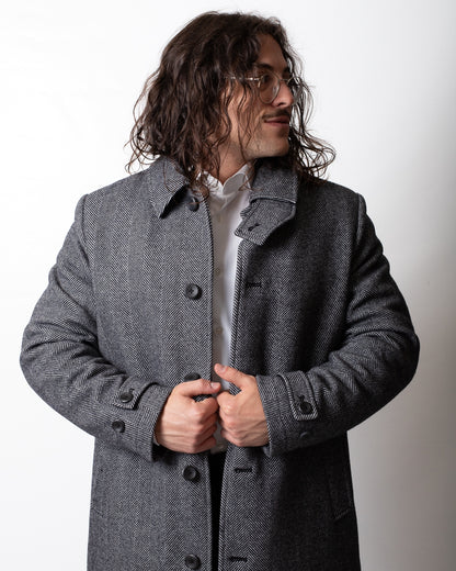 Cappotto Calvin Klein monopetto in misto lana uomo