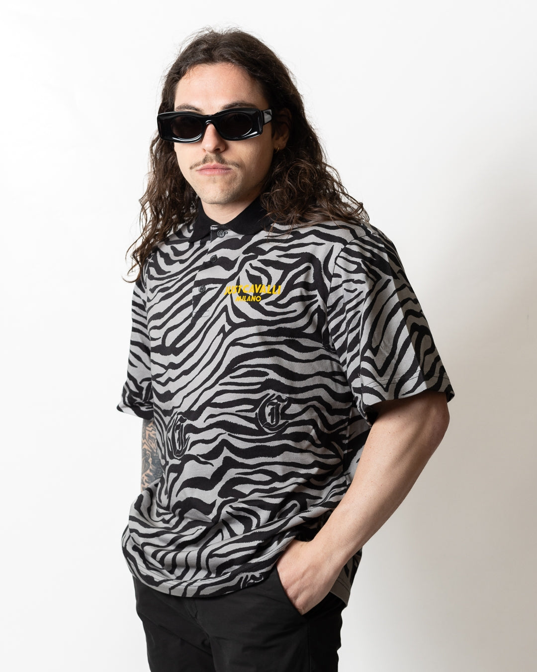 Polo Just Cavalli "Palm Tiger" uomo