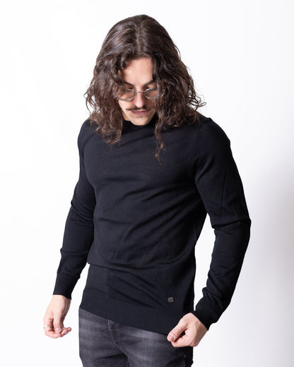 Maglia Liu Jo in lana girocollo con logo metallico