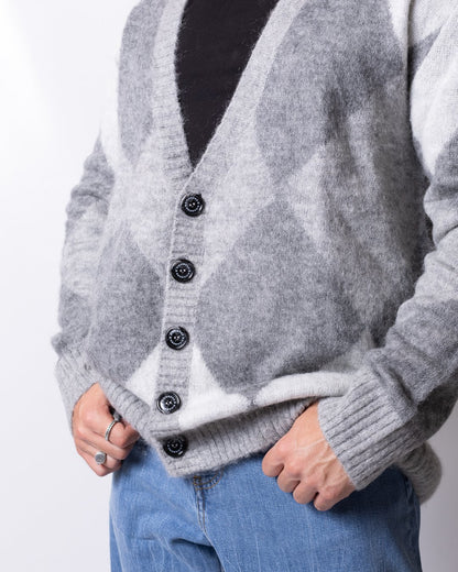 Cardigan Richmond X misto lana e mohair "London" uomo