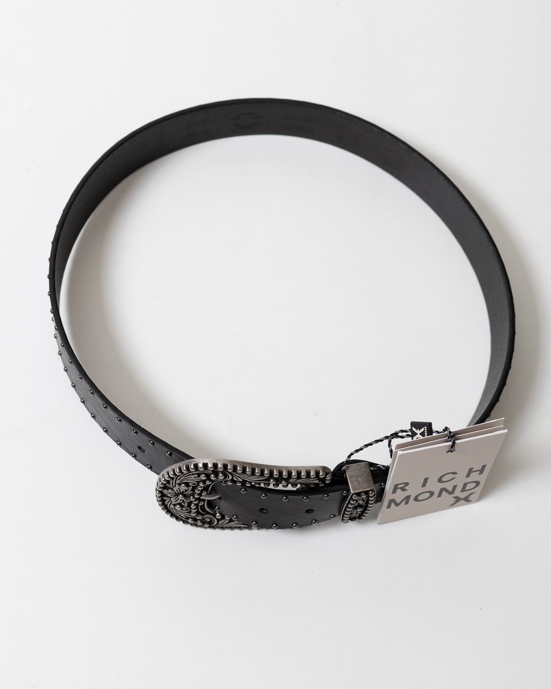 Cintura Richmond X in pelle con borchie