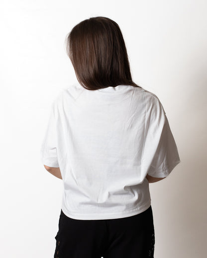 T-Shirt Disclaimer con logo laminato donna