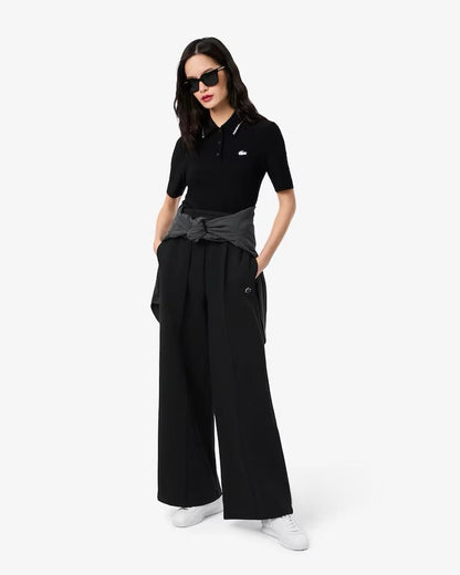 Pantalone Lacoste in felpa a gamba ampia donna